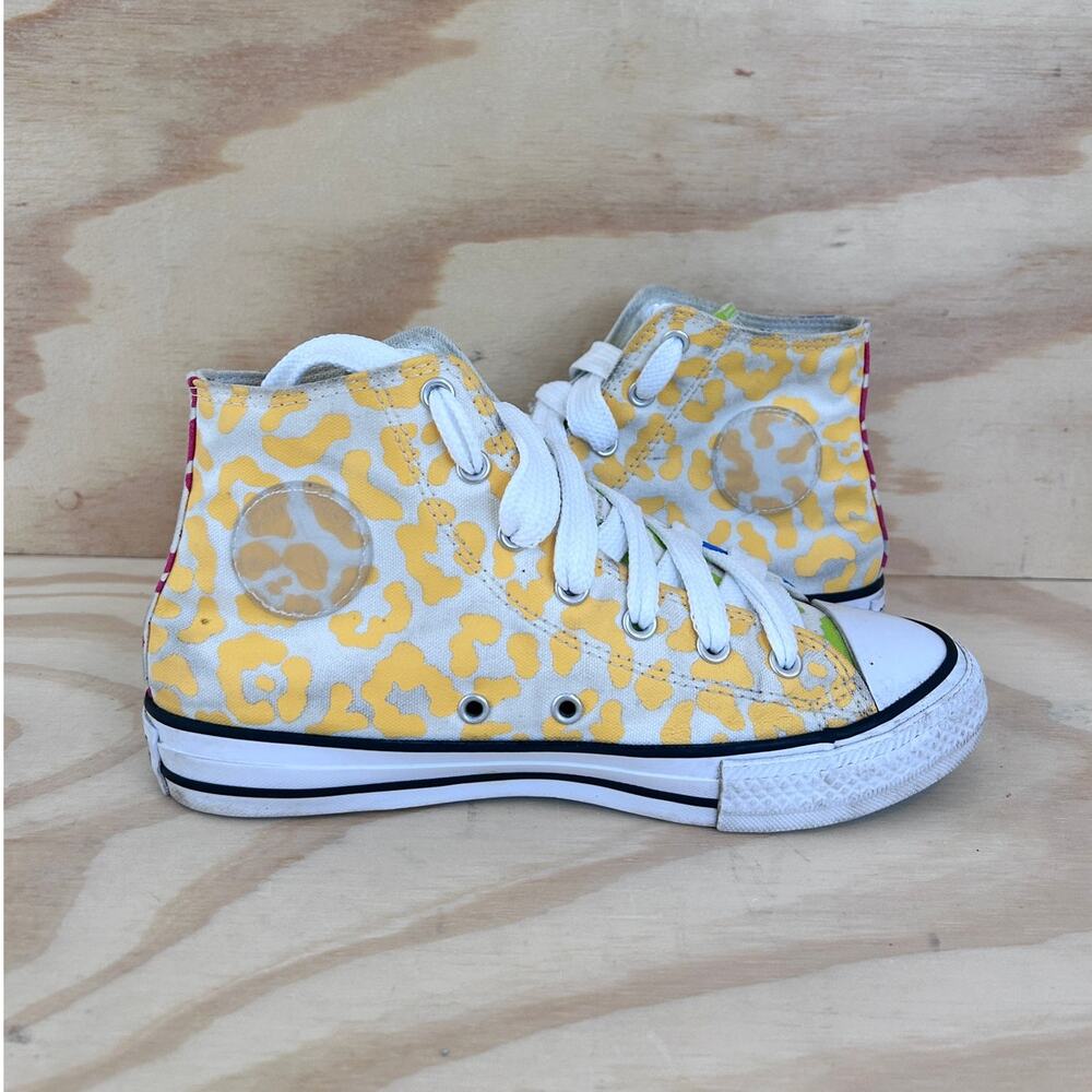 Converse All Star -CT Hi Leopard Print-Sneakers-Yellow/Blue-Big Kids -4 -672089F